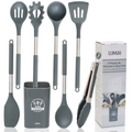Kit Utensílios Silicone e Aço Inox 8 Peças Premium – Alta Durabilidade e Segurança.
