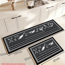 Kit 2 Tapetes Cozinha Antiderrapante Premium – Absorvente, Sofisticado e secagem rápida.